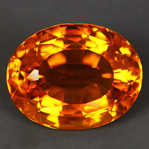 Stunning! 16.85 cts Natural rich golden yellow CITRINE oval facet (Brazil)