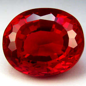 Gorgeous! 21.40 cts Natural Blood Red RUBY oval facet (Madagascar)