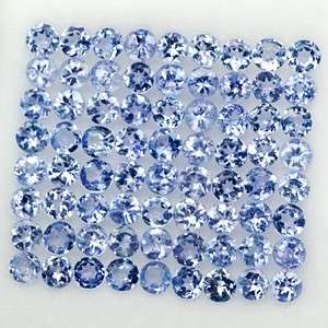 Natural TANZANITE 2.5mm round facets (Africa) - 77 pieces available