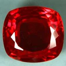 Gorgeous! 27.75 cts Natural Blood Red RUBY cushion facet (Madagascar)