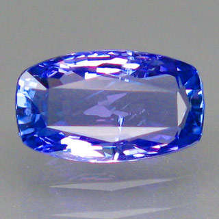 Breathtaking! 1.03 cts Natural D-Block TANZANITE antique cushion facet (Tanzania, Africa)