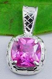 Natural colour enhanced QUARTZ set in Sterling Silver (pendant)