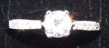 Sterling silver ring - CREATED DIAMOND