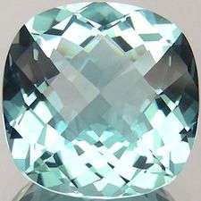 So beautiful! 16.07 cts Natural PRASIOLITE / GREEN AMETHYST checkerboard cushion facet (Uruguay)