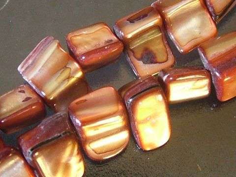COPPER natural shell nuggets - sold per strand