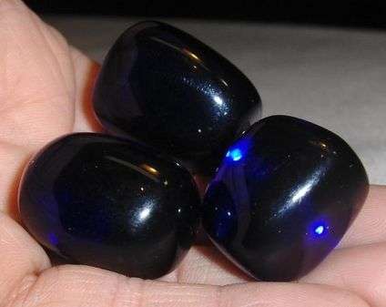 Natural COBALT BLUE OBSIDIAN tumbles