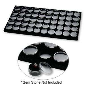 Black foam insert with 50 gem tubs
