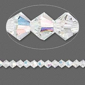 CRYSTAL AB Swarovski 4mm XILION bicone