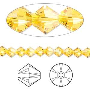 SUNFLOWER Swarovski 8mm XILION bicone