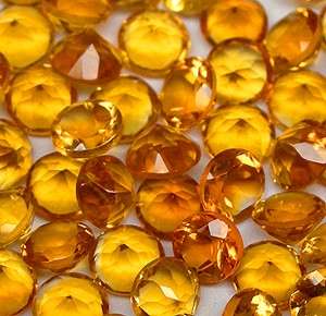Natural CITRINE 3.5mm round facets (Brazil) - 30 pieces available