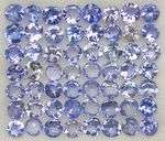 Natural TANZANITE 2.5mm round facets (Africa) - 77 pieces available