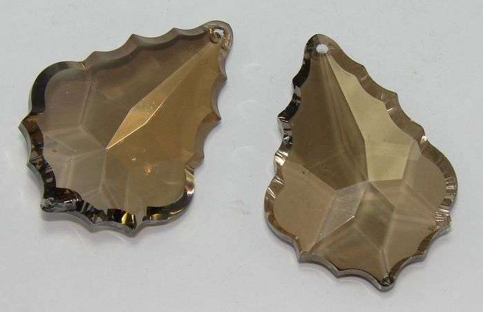 SMOKED TOPAZ Crystal 49mm x 39mm BAROQUE pendant / bead