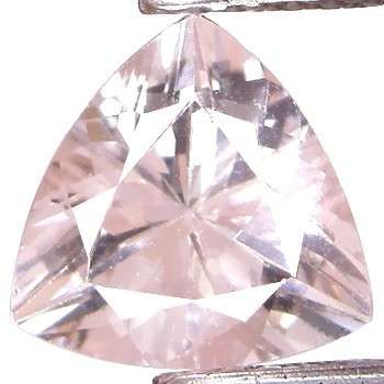 RARE! 2.56cts Natural MORGANITE / PINK BERYL trillion facets (Brazil) - 2 pieces available