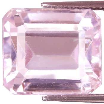 RARE! 9.33 cts Natural PINK KUNZITE octagon facet (Afghanistan)