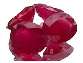 8.30cts Natural RUBY oval facets (Africa) - 4 pieces available