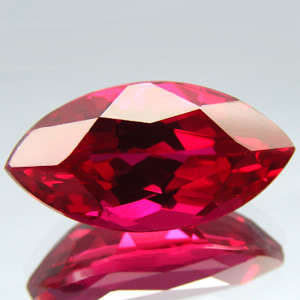13.65 cts Natural Pinkish Red RUBY marquise facet (Madagascar)