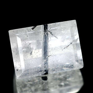 10.49 cts TOURMALINATED QUARTZ octagon facet (Brazil)