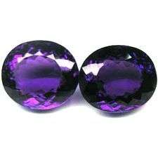 48.13 cts COLOUR CHANGE AMETHYST oval facets (Brazil) - 2 pieces available