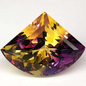 35.70 cts Natural AMETRINE fancy fan facet (Bolivia)