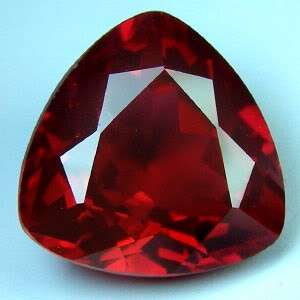 Gorgeous! 17.90 cts Natural Blood Red RUBY trillion facet (Madagascar)