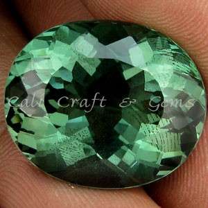 Beautiful colour! 18.50 cts Natural PRASIOLITE / GREEN AMETHYST oval facet (Uruguay)