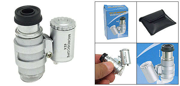 LED Loupe / Microscope 45x magnification (white light)