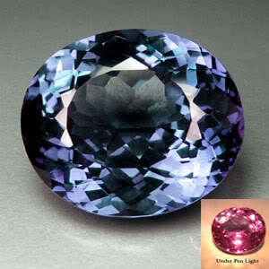 Gorgeous & Amazing! 23.40 cts COLOUR CHANGE Czochralski ALEXANDRITE oval facet (Russia)