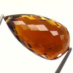 HUGE!!! 40.43 cts MADEIRA CITRINE drilled briolette facet (Brazil)