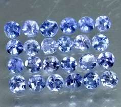TANZANITE 2.0mm round facets (Africa) - 84 pieces available