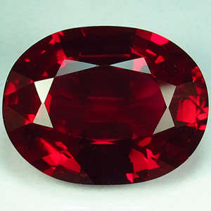 Gorgeous! 22.20 cts Natural Blood Red RUBY oval facet (Madagascar)