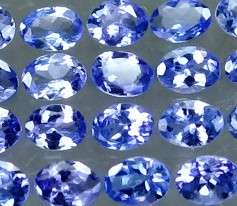 Natural TANZANITE 4mm x 3mm oval facets (Africa) - 40 pieces available