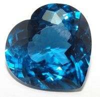 HUGE!!! 35.14 cts Natural LONDON BLUE TOPAZ heart facet (Brazil)
