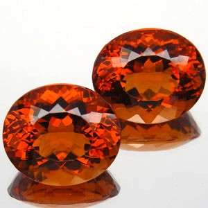 PRICE REDUCED! 54.24 cts MADEIRA CITRINE oval facets (Brazil) - 2 pieces available