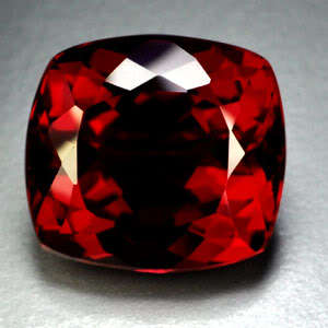 JULY SALE ** 24.70 cts Natural Blood Red RUBY fancy cushion facet (Madagascar)