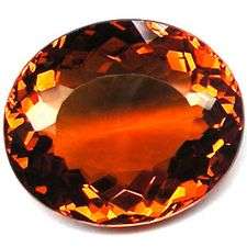 HUGE! Impressive! Stunning colour! 39.15 cts Natural MADEIRA CITRINE oval facet (Brazil)