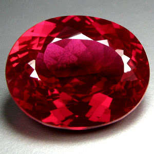 Gorgeous! 28.60 cts Natural Blood Red RUBY oval facet (Madagascar)