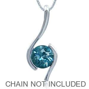 Sterling silver pendant - LONDON BLUE TOPAZ