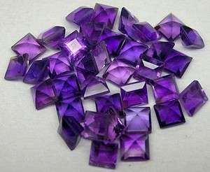 COLOUR CHANGE AMETHYST 2.7mm square princess facets (Uruguay) - 4 pieces available