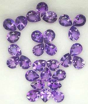 AMETHYST 5mm x 4mm pear facets (Brazil) - 29 pieces available