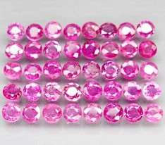 RUBY 2.5mm round facets (Thailand) - 20 pieces available