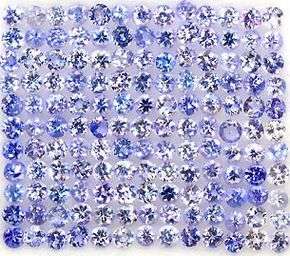 TANZANITE 1.7mm round facets (Tanzania, Africa) - 106 pieces available