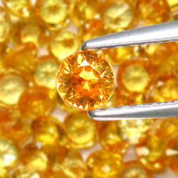 YELLOW SAPPHIRE 2.7mm round facets (Africa) - 65 pieces available