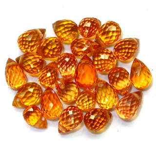 SAPPHIRE drilled briolette facets (Africa) - 3 pieces available