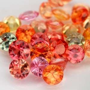 Natural FANCY COLOURED SAPPHIRE 3.1mm - 3.4mm round facets (Africa) - 32 pieces available