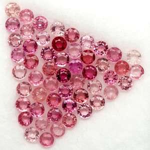 JULY SALE ** Natural TOURMALINE 2.5mm round facets (Nigeria, Africa) - 53 pieces available