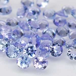 Natural TANZANITE 2.6mm - 2.7mm round facets (Tanzania, Africa) - 45 pieces available