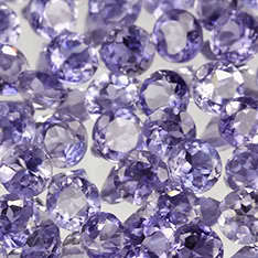 IOLITE (Water Sapphire) 3mm round facets (Africa) - 16 pieces available