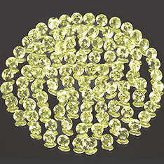 LEMON QUARTZ 3mm round facets (Brazil) - 50 pieces available