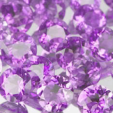 AMETHYST 3mm round facets (Africa) - 25 pieces available