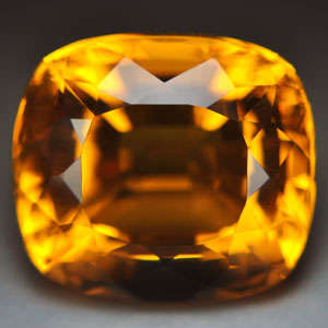 Lovely gem! 20.55 cts Natural CITRINE cushion facet (Brazil)